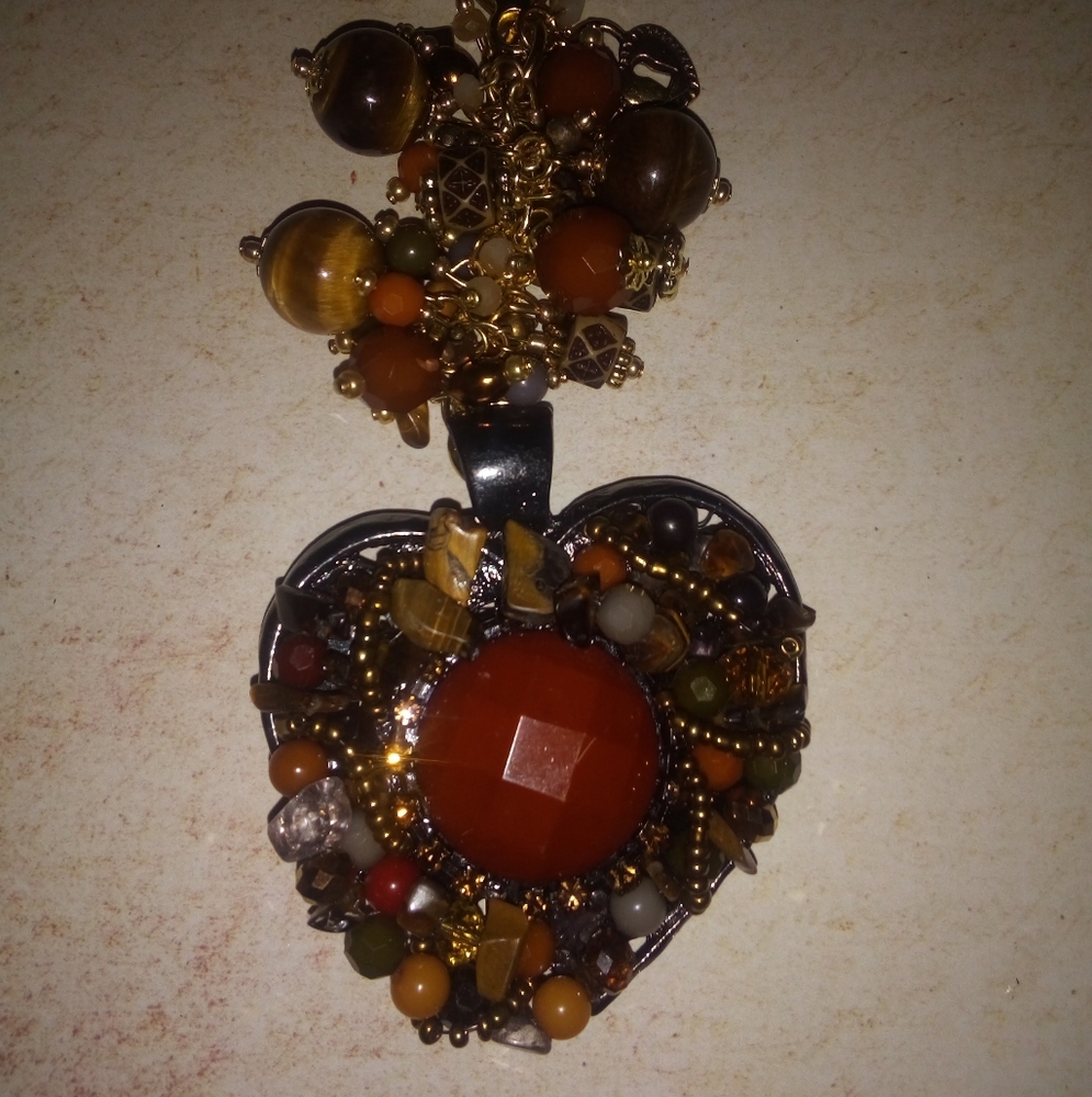 Handmade Woven Heart Handbag Charm Key FOB